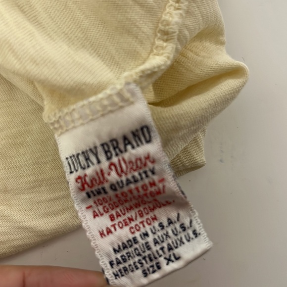 Lucky Brand vintage reverse screenprint tee t-shirt XL I'm a People Pleaser - Picture 6 of 7